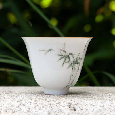 Jingdezhen Porcelain Tea Cup with Thin Bamboo