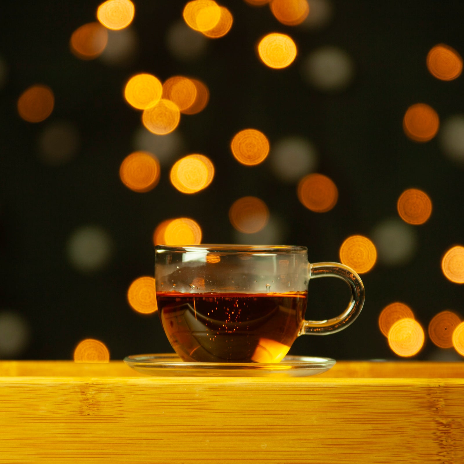 Glass cup and saucer set, 50ml