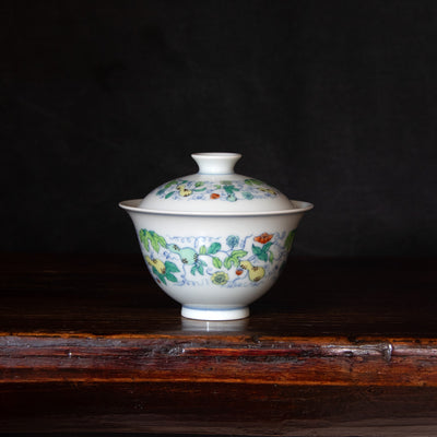 Doucai Porcelain HuLu Gaiwan Set