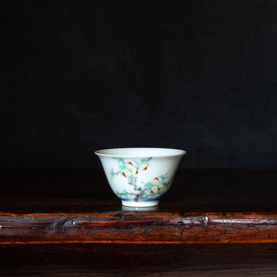 Doucai Porcelain Gaiwan Set with Peach