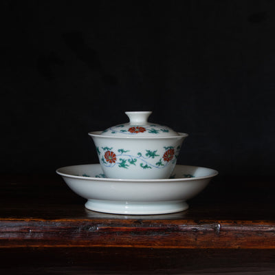 Doucai Porcelain Gaiwan Set
