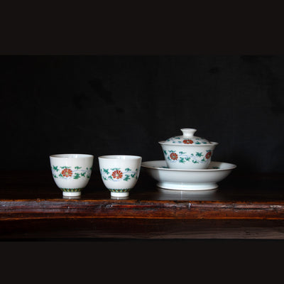 Doucai Porcelain Gaiwan Set
