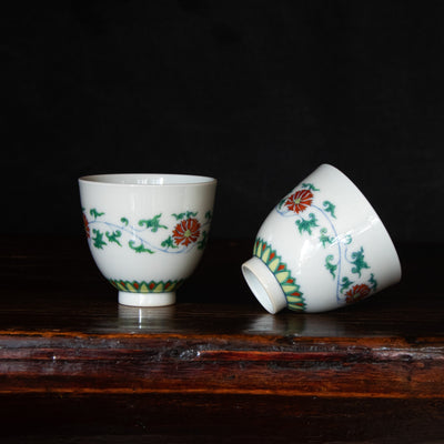Doucai Porcelain Gaiwan Set