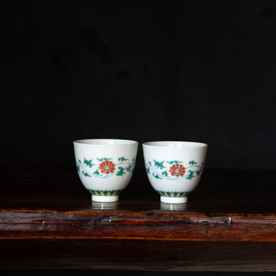 Doucai Porcelain Gaiwan Set