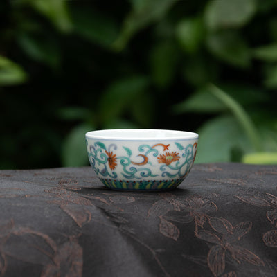 Doucai Porcelain Drum-shaped Cup