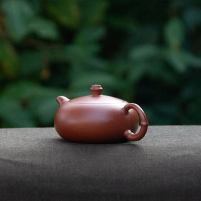 Flat pot with bamboo feature Chaozhou Teapot