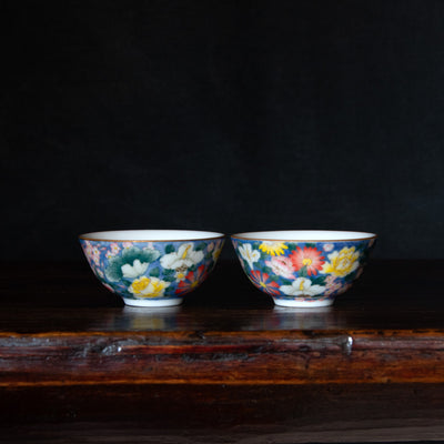 Jingdezhen Porcelain Gaiwan Flower Set
