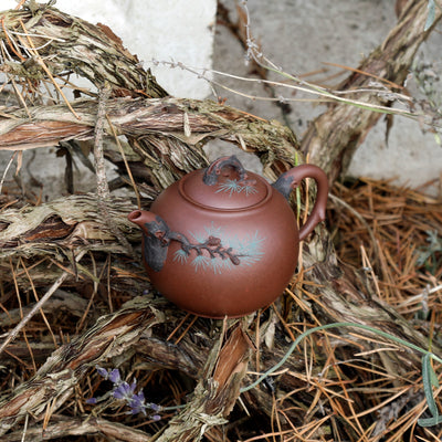 "Green Pine Tree" Style Yixing Teapots