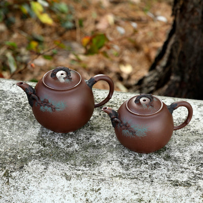 "Green Pine Tree" Style Yixing Teapots