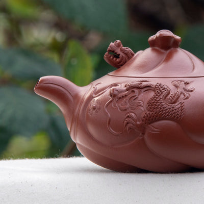 "A Fish Turns to A Dragon" Yixing Teapot 190ML