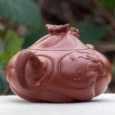 "A Fish Turns to A Dragon" Yixing Teapot 190ML