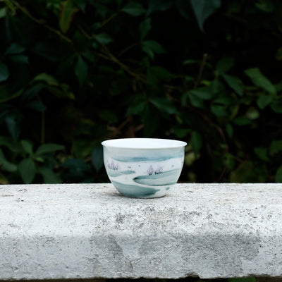 Porcelain Teacup with Scenery 100ml