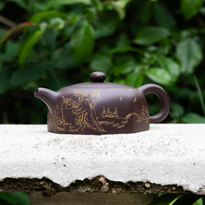 "Blessings Arrive from All Directions" Zi Ni Clay Yixing Teapot 300ML