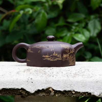 "Blessings Arrive from All Directions" Zi Ni Clay Yixing Teapot 300ML