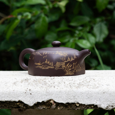 "Blessings Arrive from All Directions" Zi Ni Clay Yixing Teapot 300ML