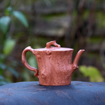 Red Pine Tree trunk-form Yixing Teapot