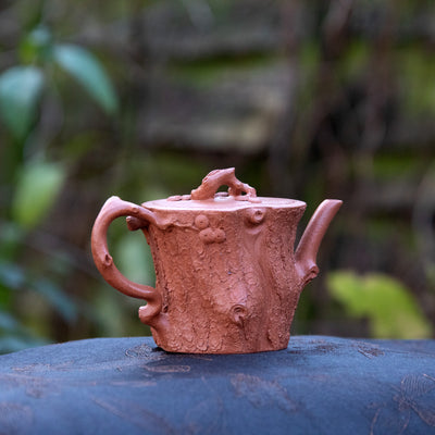 Red Pine Tree trunk-form Yixing Teapot