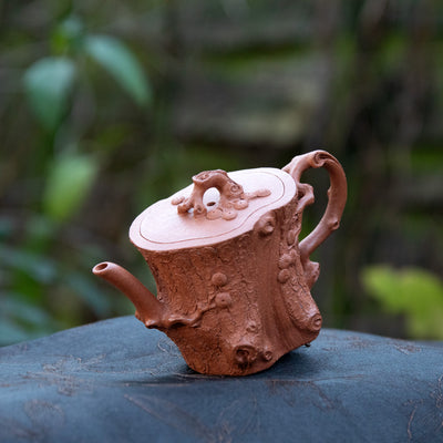 Red Pine Tree trunk-form Yixing Teapot