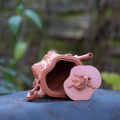 Red Pine Tree trunk-form Yixing Teapot