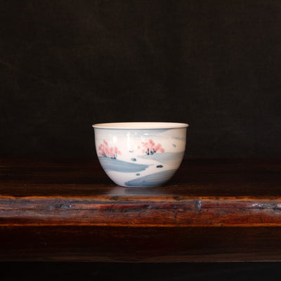 Porcelain Teacup with Scenery 100ml