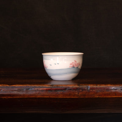 Porcelain Teacup with Scenery 100ml