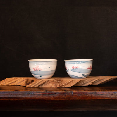 Porcelain Teacup with Scenery 100ml