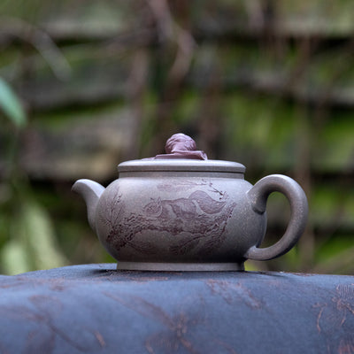 “Pine and Squirrel" Yixing Teapot by Zhou Shu Yuan