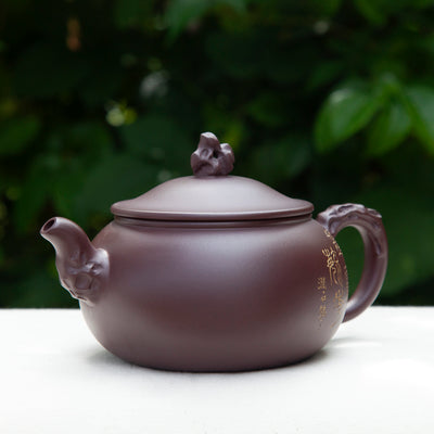 "Chinese Garden Inspired" Style Purple Clay Yixing Teapot