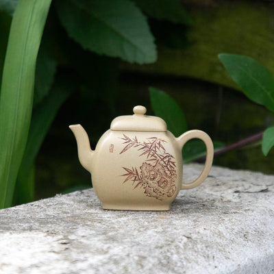 "Tall Square " Duan Ni Yixing Teapot 120ML