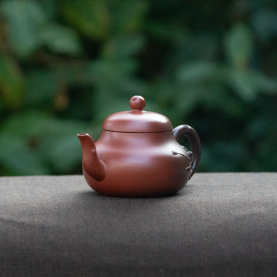 Wood-fired "Si Ting with Leave" Chaozhou Teapot 120ml