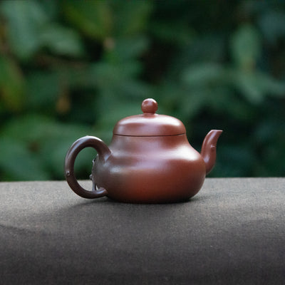 Wood-fired "Si Ting with Leave" Chaozhou Teapot 120ml
