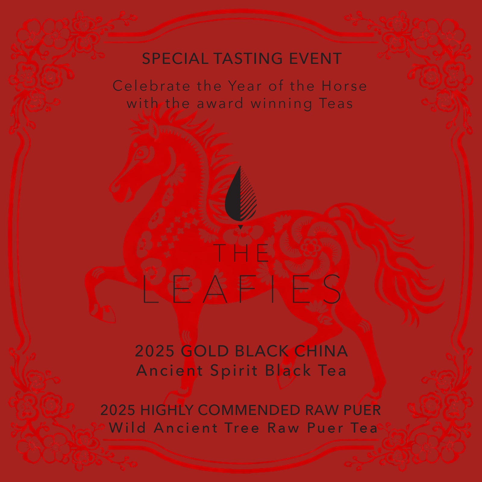 Chinese New Year's Tea Tasting: Friday 20th Feb at 3pm