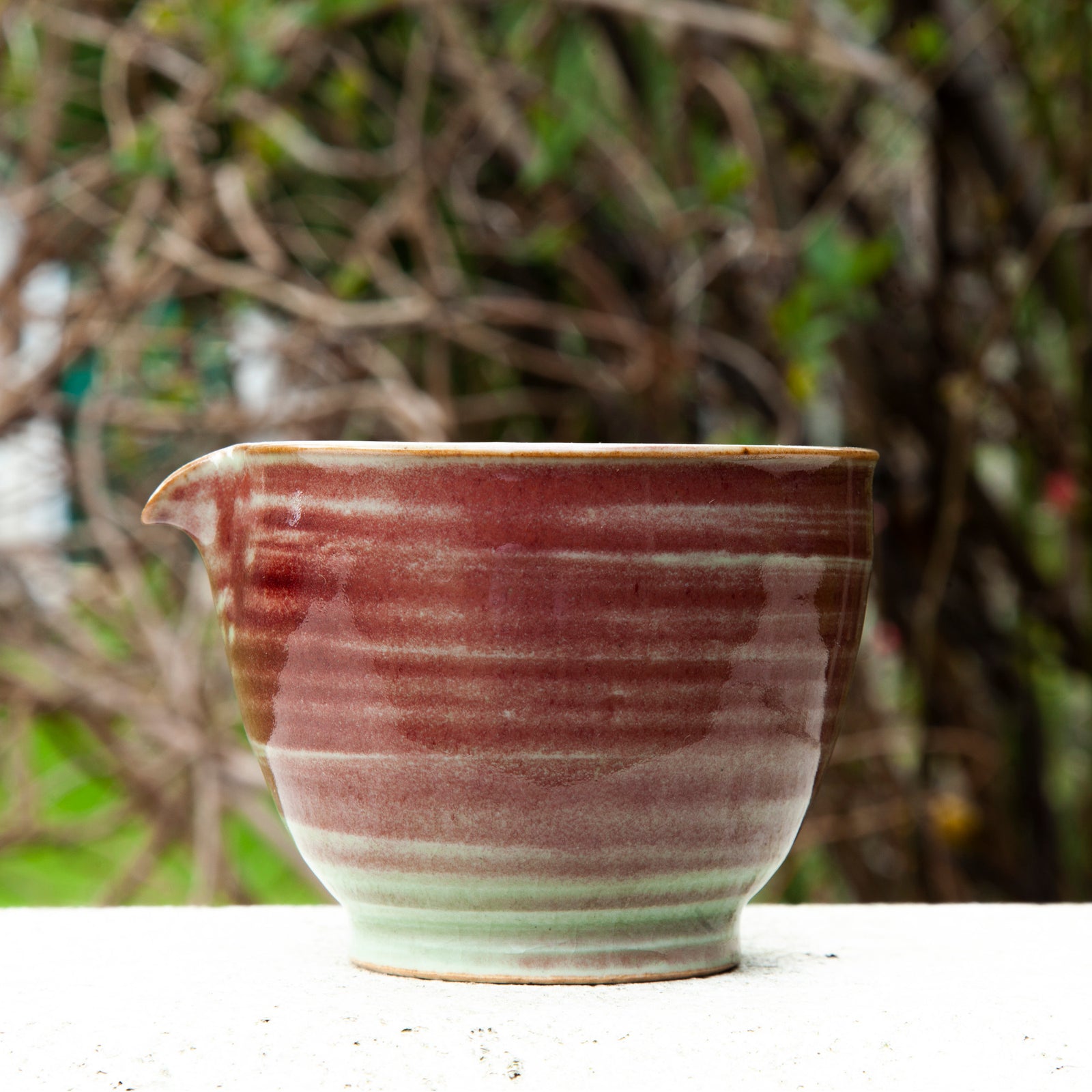 Glazed Porcelain GONG DAO BEI (FAIRNESS JUG) - Green & Red