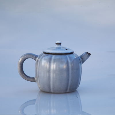 Architectural Grey Teapot (Melon Shape)