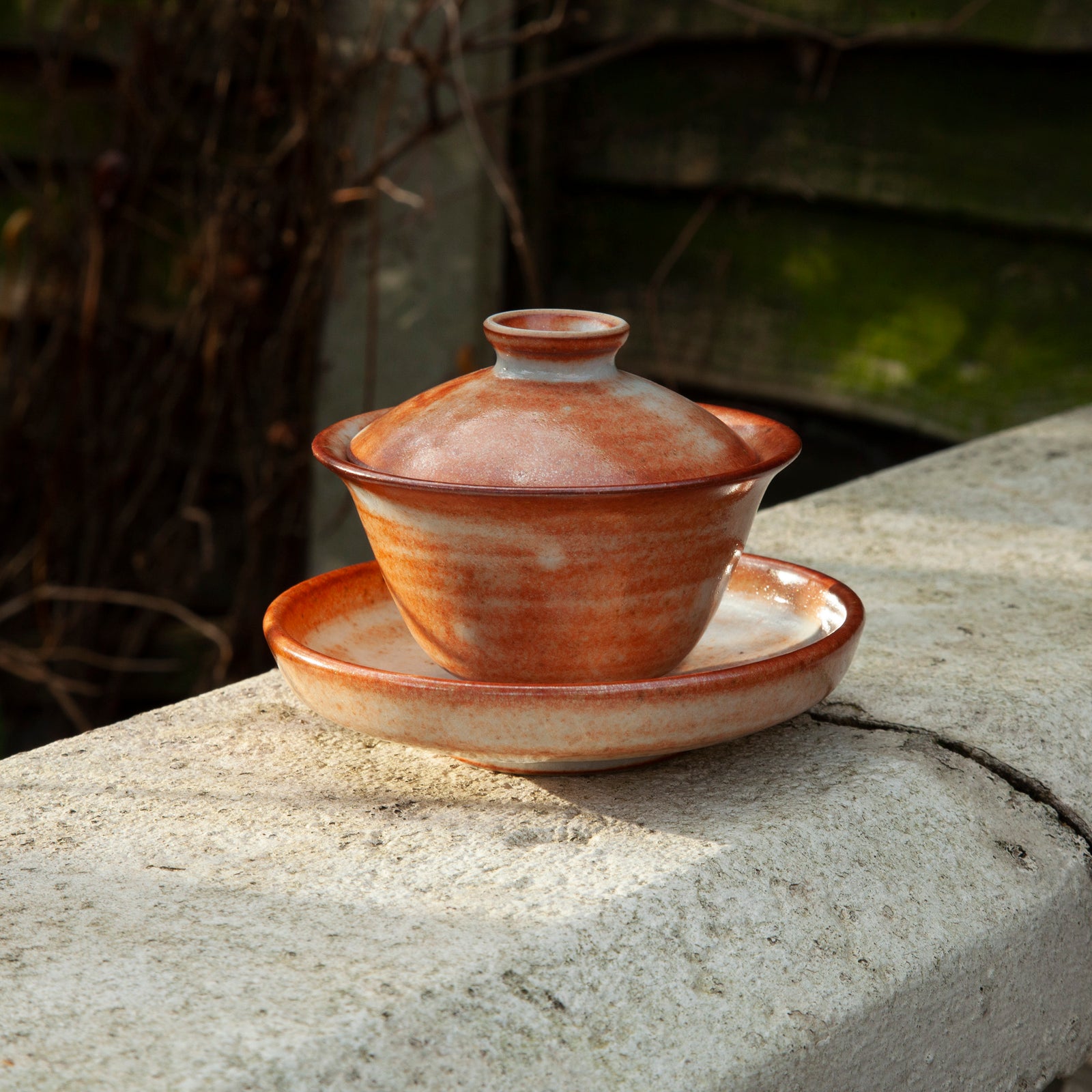 Red Glazed Porcelain Gaiwan