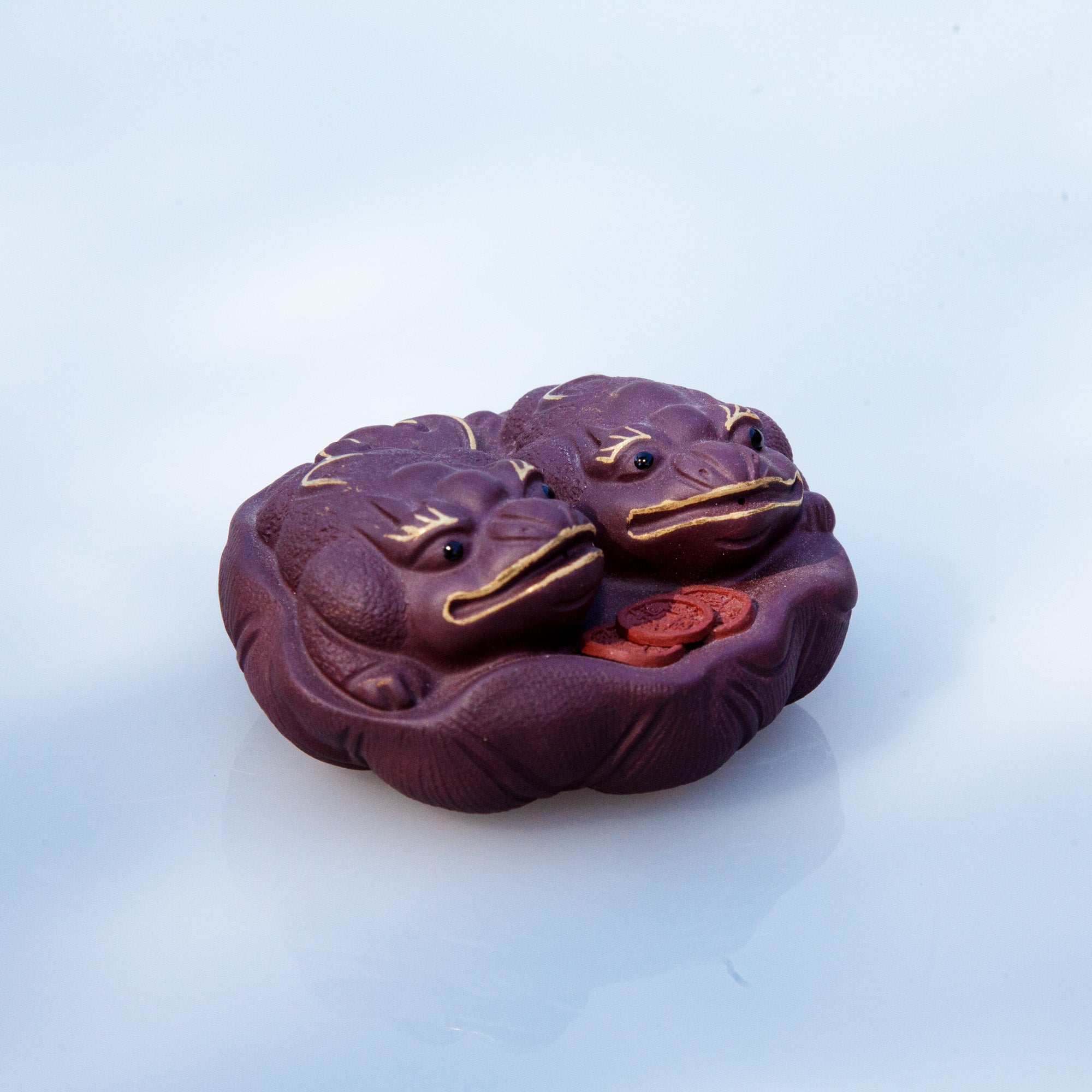 Tea Pet - Twin Toad with Golden Line
