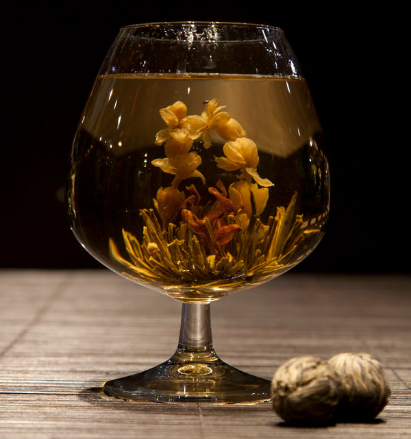 lily flower tea Hand Tied Flowering Tea | Blooming Tea | Jasmine Flowers, Lily and Green Tea