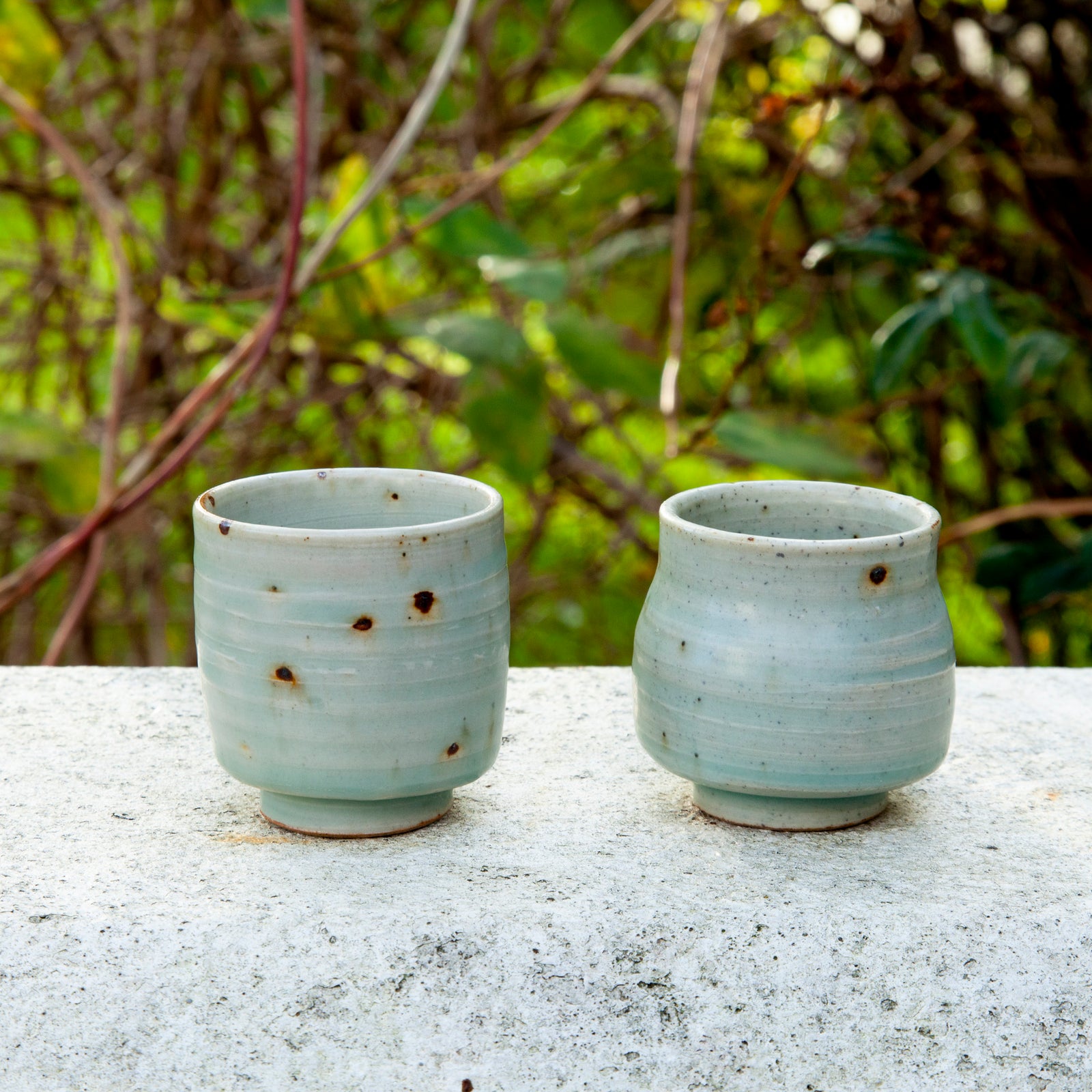 A Pair of Light-Blue Glazed Porcelain cups